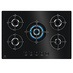 Table de cuisson gaz 75cm 5 feux noir - EGG75372K - ELECTROLUX 