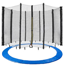 Arebos Coussin de Protection pour Trampoline 430 cm + Filet pour 8 tiges