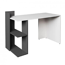 Mpc Table de travail blanche anthracite 120,6 x 84,3 x 56,8 cm (LxHxP)