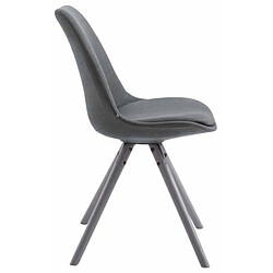 Decoshop26 4 chaises de salle à manger style scandinave en tissu gris foncé pieds rond en bois gris CDS10334