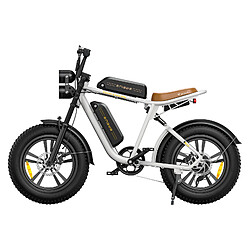 Vélo électrique Engwe M20 750 W 48 V 26 Ah double batterie Fat Ebike tout suspendu - Blanc