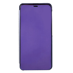 Etui en PU surface du miroir de la fenêtre violet foncé pour votre Samsung Galaxy A7 (2018) 