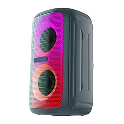 Yonis Enceinte Bluetoothe Lumineuse Sans Fil 12H Autonomie Son 3D Enceinte Bluetoothe Avec Lumière Colorée Son 3D Radio 12H Autonomie Portée 10M Bleu YONIS