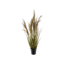 JARDIéco Tiges d'herbe artificielles avec plumes blanches 115 cm - Jardideco