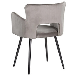 Beliani Chaise de salle à manger SANILAC Set de 2 Velours Gris pas cher