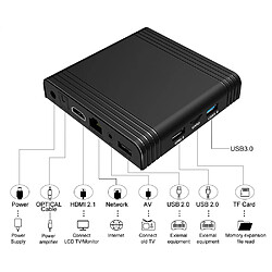 Box Tv Android 6.0 Mini Pc Octa Core 1.5Ghz 3Go Ram Kodi 4K Wifi Bluetooth 32Go YONIS pas cher