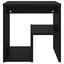 Avis vidaXL Tables de chevet 2 pcs noir 40x30x40 cm bois d'ingénierie