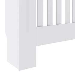 vidaXL Cache-radiateur MDF Blanc 78 cm pas cher