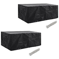 vidaXL Housses de salon de jardin 2 pcs Rotin 10 œillets 229 x 113 cm