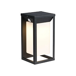 Vente-Unique Applique d'extérieur solaire à LED - L. 15 x H. 30 cm - Métal - Noir - FOZZANO