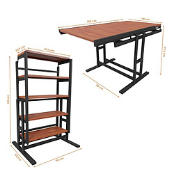 Blumie Table modulable (L120 x l78 x H77,5 cm) convertible en Etagère - style industriel pas cher