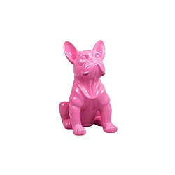 Stoobz Chien bouledogue français coloré 37 x 25 x 22 cm fuschia. Chien bouledogue français coloré 37 x 25 x 22 cm fuschia