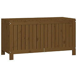 Helloshop26 Coffre boîte meuble de jardin rangement 115 x 49 x 60 cm bois pin marron miel 02_0013102