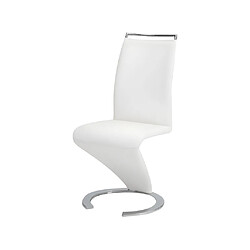 Acheter Vente-Unique Lot de 6 chaises TWIZY - Simili Blanc