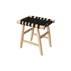 Rendez Vous Deco Tabouret tressé noir Kira 