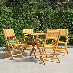 Maison Chic Lot de 4 Chaises de jardin,Fauteuil d'extérieur pliantes 55x61x90 cm bois massif teck -MN89491