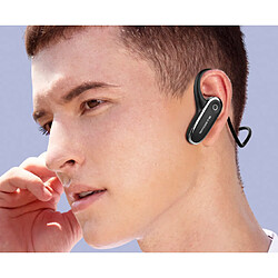 Universal Concept de conduction non osseuse de l'oreille casque Bluetooth étanche double oreille sans fil longue durée de vie de la batterie fonctionnement bouchon d'oreille sport - noir