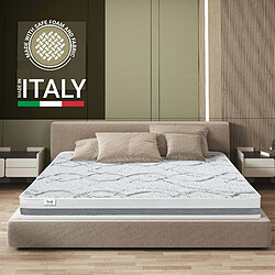 The White Stone Matelas Double King-Size 200x200 à mémoire de forme | Premium Quality | Hauteur 20 cm | Made in Italy