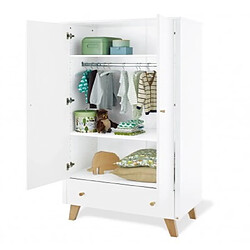 Pinolino Chambre de bébé Pan 3 pièces lit de bébé évolutif commode à langer armoire à 2 portes