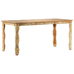 vidaXL Table de salle à manger 160x80x76cm Bois de récupération massif 