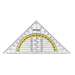 Westcott e-10130 00 équerre géométrique en plastique transparent 14 cm