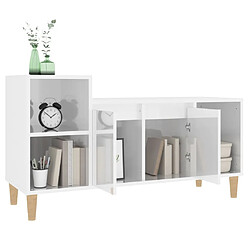 Acheter Maison Chic Meuble TV scandinave - Banc TV pour salon Blanc brillant 100x35x55 cm Bois d'ingénierie -MN13072