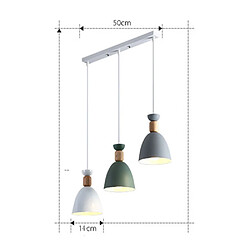 Acheter Universal Lustre de bar à trois têtes macarons exerce le fer dans le lustre de jardin de la salle à manger lustre de repas