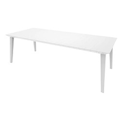 Allibert-Jardin ALLIBERT JARDIN Table Lima 240 6-10 personnes avec allonge - Design contemporain - Blanc