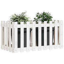 Avis Maison Chic Jardinière,Lit surélevé de jardin - Bac à fleurs - pot de fleur design de clôture 100x50x70cm pin massif -GKD24920