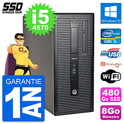 PC Tour HP EliteDesk 800 G1 Intel Core i5-4570 RAM 8Go SSD 480Go Windows 10 Wifi · Occasion 