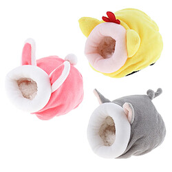 nid hamster Hamac hamster oiseaux Lit De Rat 3pcs Lit De Maison Hamster Tiède, Lapins Chauds, pour Lapin Perroquet Rat Ecureuil Petits Animaux