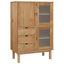 Maison Chic Buffet,Meuble de Rangement,commode pour salon,Cuisine OTTA 85x43x125 cm Bois massif de pin -MN82468