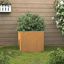 Maison Chic Jardinière,Bac à fleurs - pot de fleur 32x30x29 cm acier corten -GKD78539