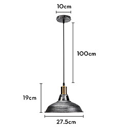 Stoex Plafonnier D'Intérieur Suspension Luminaire Rétro en Métal Lampe À Suspension Vintage Pour Ferme, Cuisine, Couloir (3PCS) pas cher