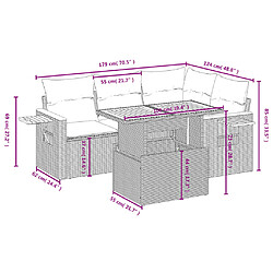 Avis vidaXL Salon de jardin 5 pcs avec coussins noir résine tressée