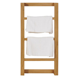 Mendler Porte-serviettes en teck HWC-M76, porte-serviettes, 3 barres, teck de qualité B-Grade (bois de cœur, 20-30 ans) 101x50x11cm