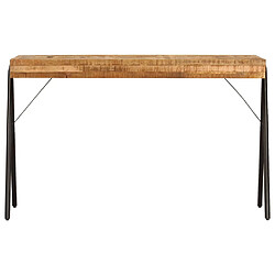 vidaXL Table à écrire Bois de manguier massif 118 x 50 x 75 cm