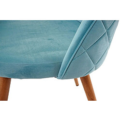 Decoshop26 Lot de 2 chaises de salle à manger tissu velours bleu en bois style rétro CDS04419 pas cher