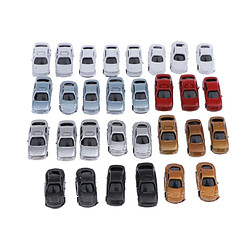 Avis 60pcs HO Échelle 1: 100 Modèle de Voiture Peinte Bâtiment Train Mise en Page Échelle Parking Paysage