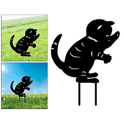 Avis Statues De Jardin De Chat En Acrylique Silhouette De Chat Noir Piquets De Jardin Décoratifs De Chat A