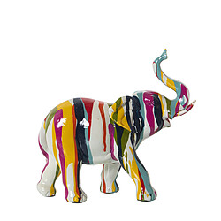 Figurine Décorative Alexandra House Living Multicouleur Plastique Eléphant Peinture 10 x 23 x 22 cm 