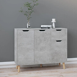 Maison Chic Buffet,Meuble de Rangement,commode pour salon,Cuisine gris béton 90x30x72 cm bois d'ingénierie -MN33359