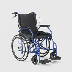 Acheter FISIOMED Fauteuil roulant pliant en tissu orthopédique avec freins handicapés et personnes âgées Dasy, Couleur: Bleu