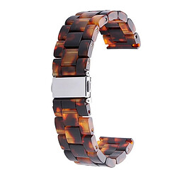 Wewoo Bracelet pour montre connectée en résine à la mode avec motif écaille de tortue Smartwatch connexion de 22 mm