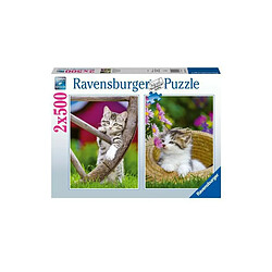 Puzzle 2x500 pieces - Les chatons a la campagne - Puzzle adultes Ravensburger - Des 10 ans - 17269