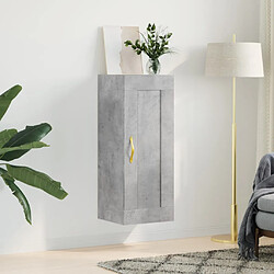 vidaXL Armoire murale gris béton 34,5x34x90 cm bois d'ingénierie 