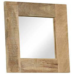 vidaXL Miroir Bois de manguier massif 50 x 50 cm