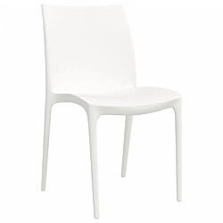 Avis Maison Chic Lot de 2 Chaises de jardin,Fauteuil d'extérieur blanc 50x46x80 cm polypropylène -MN26083