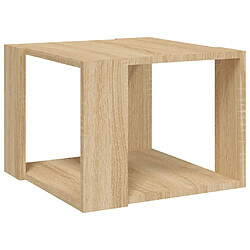 vidaXL Table basse Chêne sonoma 40x40x30 cm Bois d'ingénierie