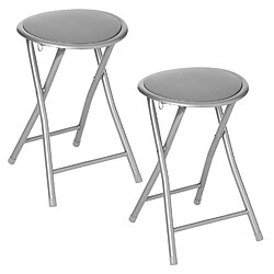 Five Simply Smart Lot de 2 Tabourets pliants en PVC - Gris